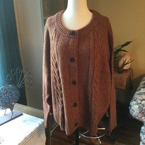 NWT Cropped cable knit cardigan